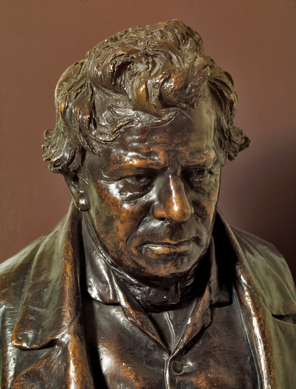 Busto de bronze do físico alemão George Simon Ohm (1787-1854) Nuremberga do século XIX, Museu dos Correios Suíços de German School