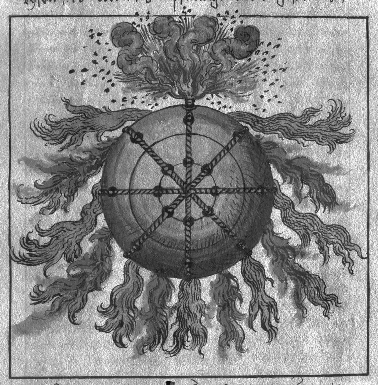 Bala de canhão, ilustração de LArt de lArtillerie por Wolff de Senftenberg, final do século XVI de German School