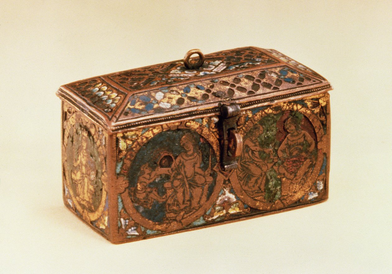 Caixão, século XIII (esmalte champleve em cobre) de German School