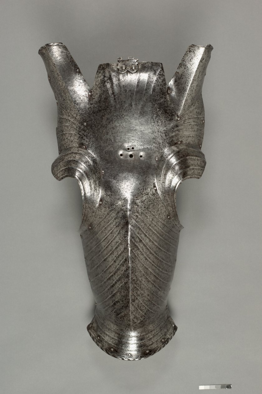 Chanfron em estilo Maximiliano, c.1510 (aço) de German School