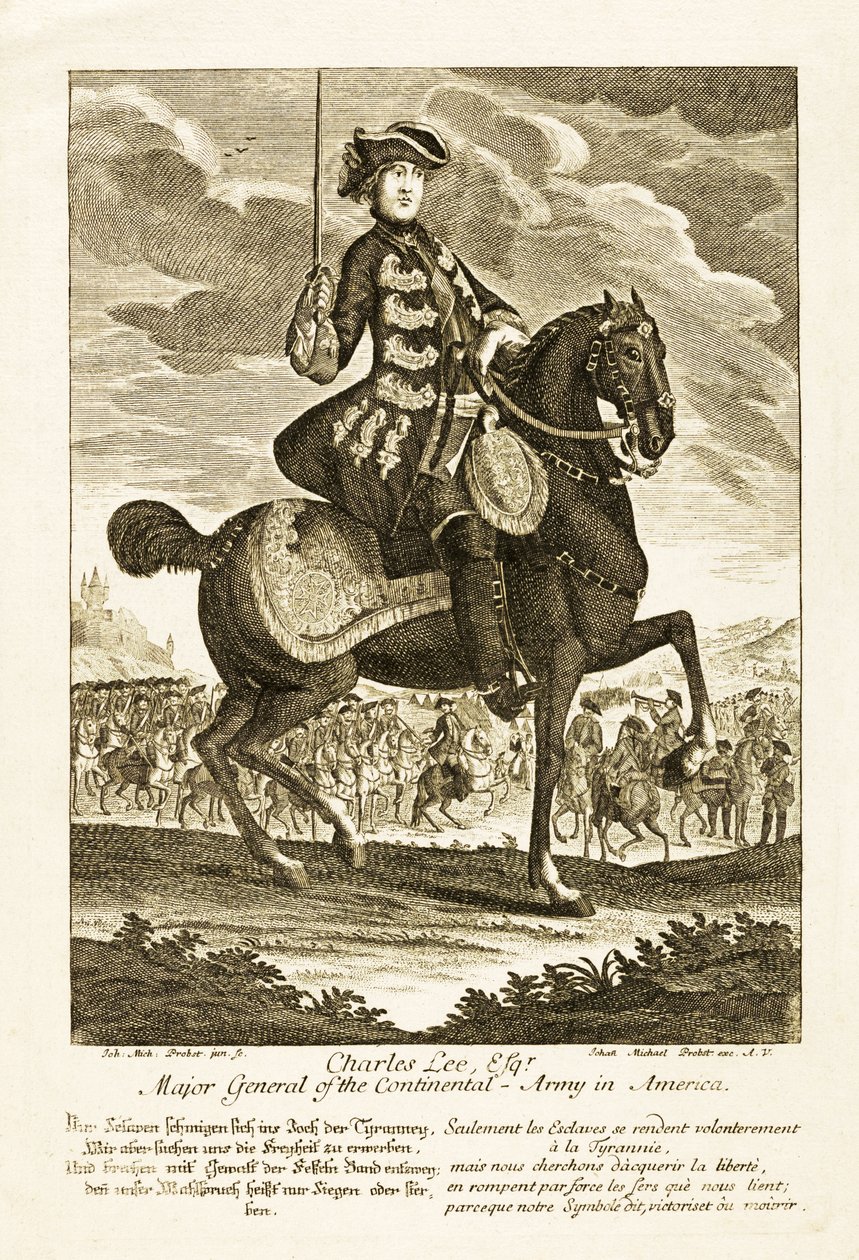 Charles Lee, Esq, Major General do Exército Continental na América de German School