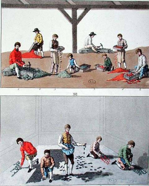 Pavimentação infantil, c.1810 (cor litho) de German School