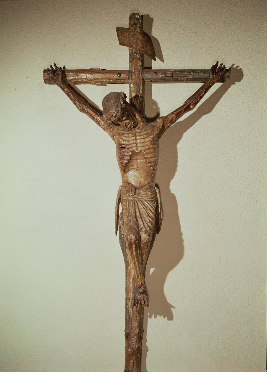 Cristo na cruz, chamado Le Devot Christ, 1307 (madeira) de German School