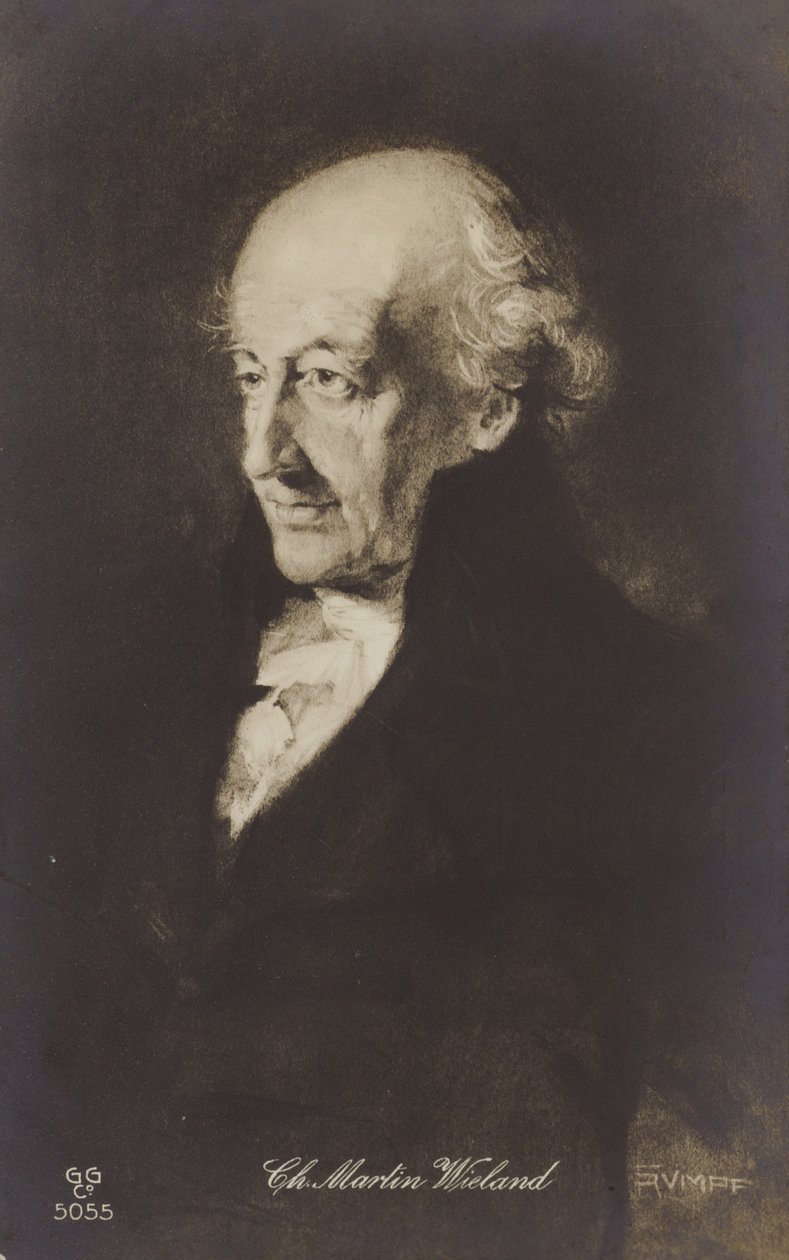 Christoph Martin Wieland (1733-1813), poeta, escritor e tradutor alemão (litografia) de German School