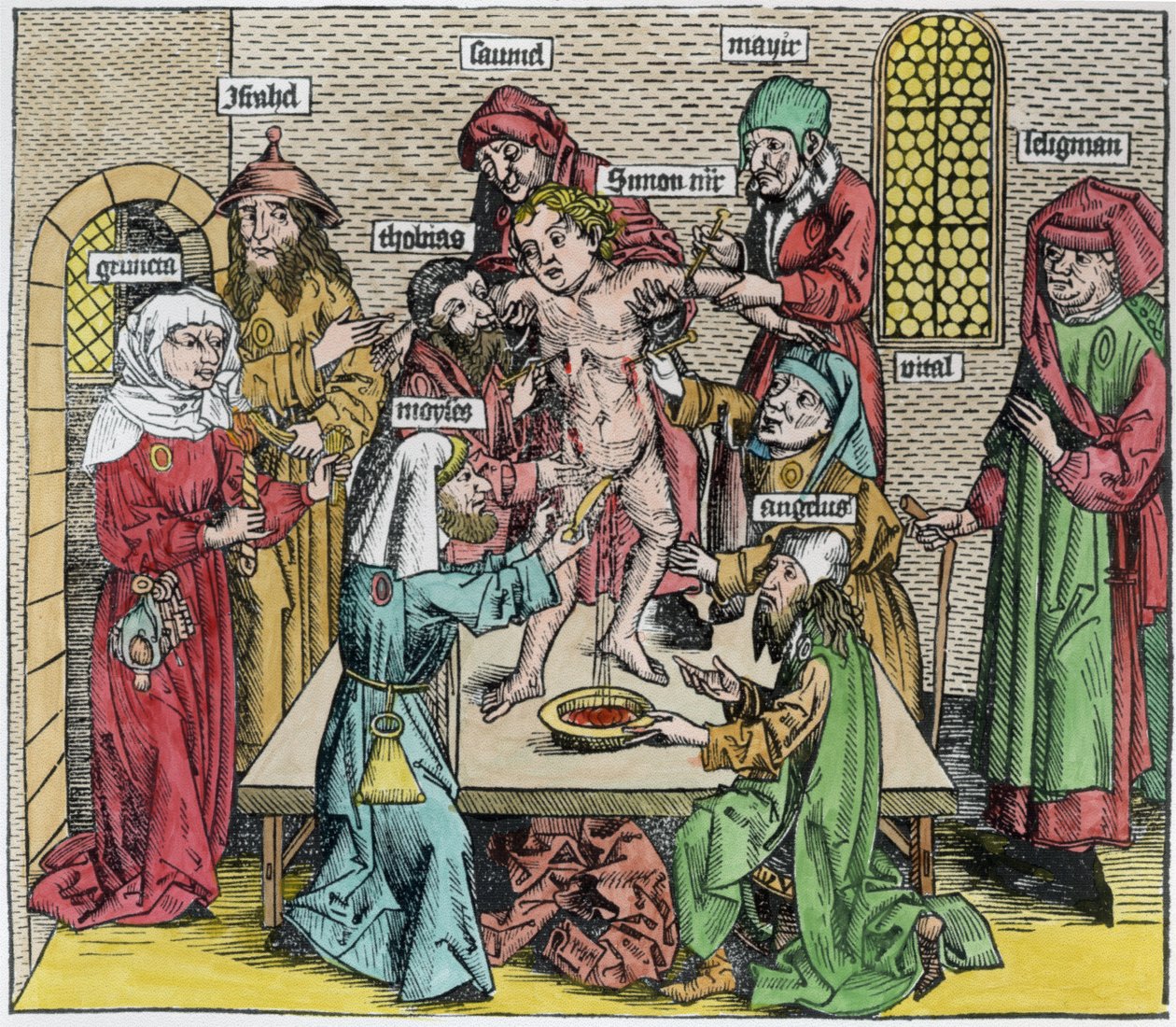 Circuncisão, de &39;Liber Chronicarum&39; por Hartmann Schedel (1440-1514) (posterior coloração) de German School
