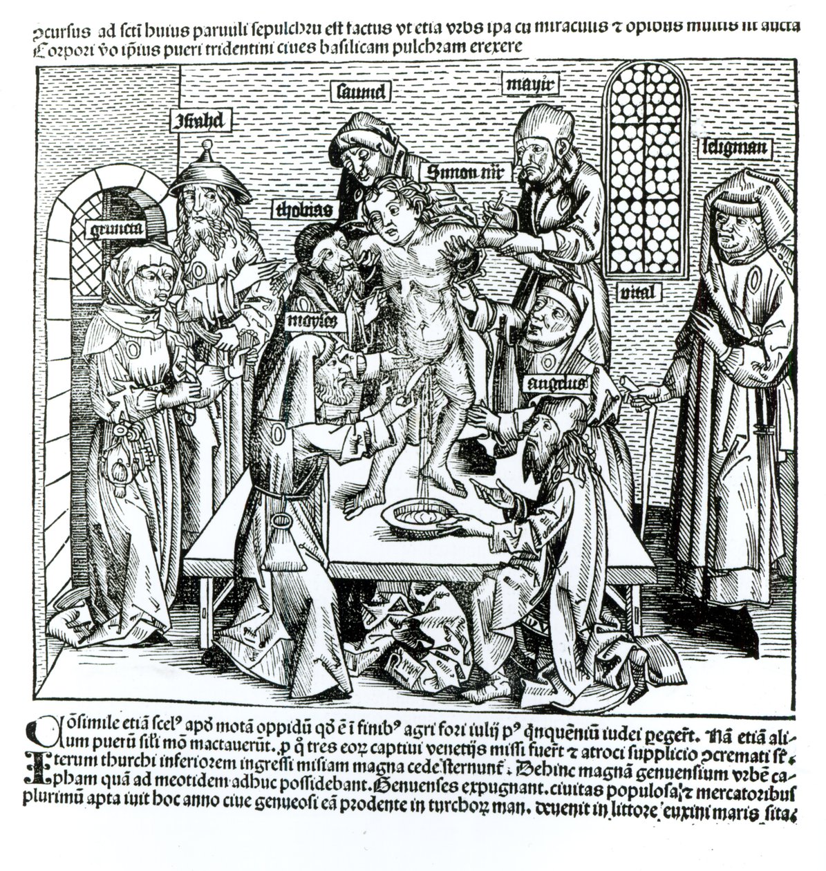 Circuncisão, de &39;Liber Chronicarum&39; por Hartmann Schedel (1440-1514) de German School