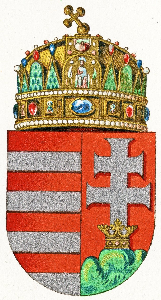 Brasão de armas da Hungria, c.1898 de German School