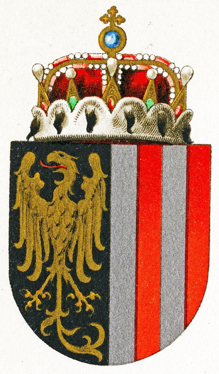 Brasão de Alta Áustria, c.1898 de German School