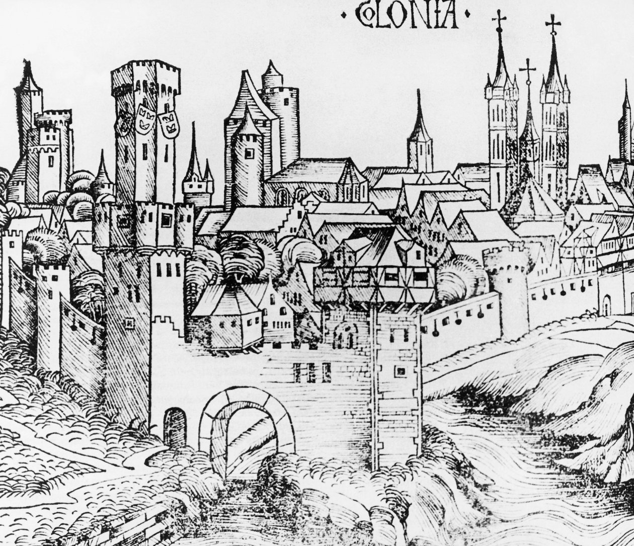 Colónia, xilogravura, Alemanha de German School