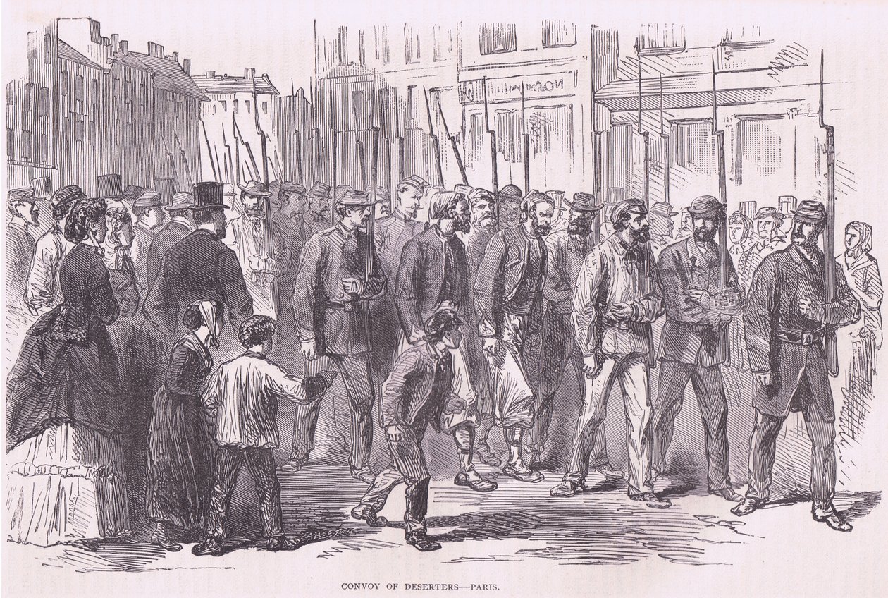 Convoy of deserters-Paris, Cassells History of the War between France and Germany publicado por Cassell and Company Limited, c.1890 (litho) de German School