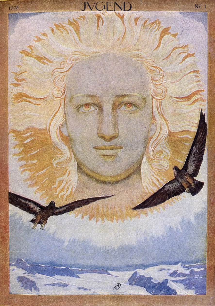 Capa da "Jugend", revista alemã, retratando o sol de German School