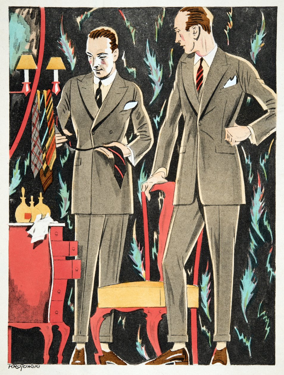 Der Arbiter, roupa de Fasskessel & Muntmann, de Styl, pub.1922 (pochoir print) de German School