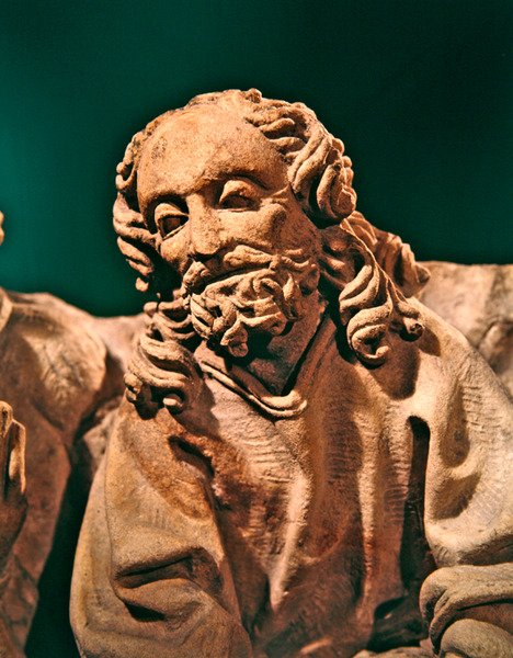 Detalhe da Última Ceia, c.1500-30 (calcário) (ver também 391867) de German School