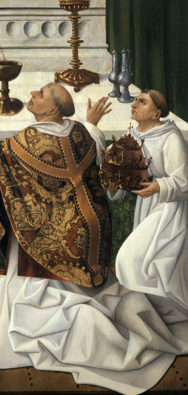 Detalhe da missa de São Gregório, de um retábulo da ressurreição de German School