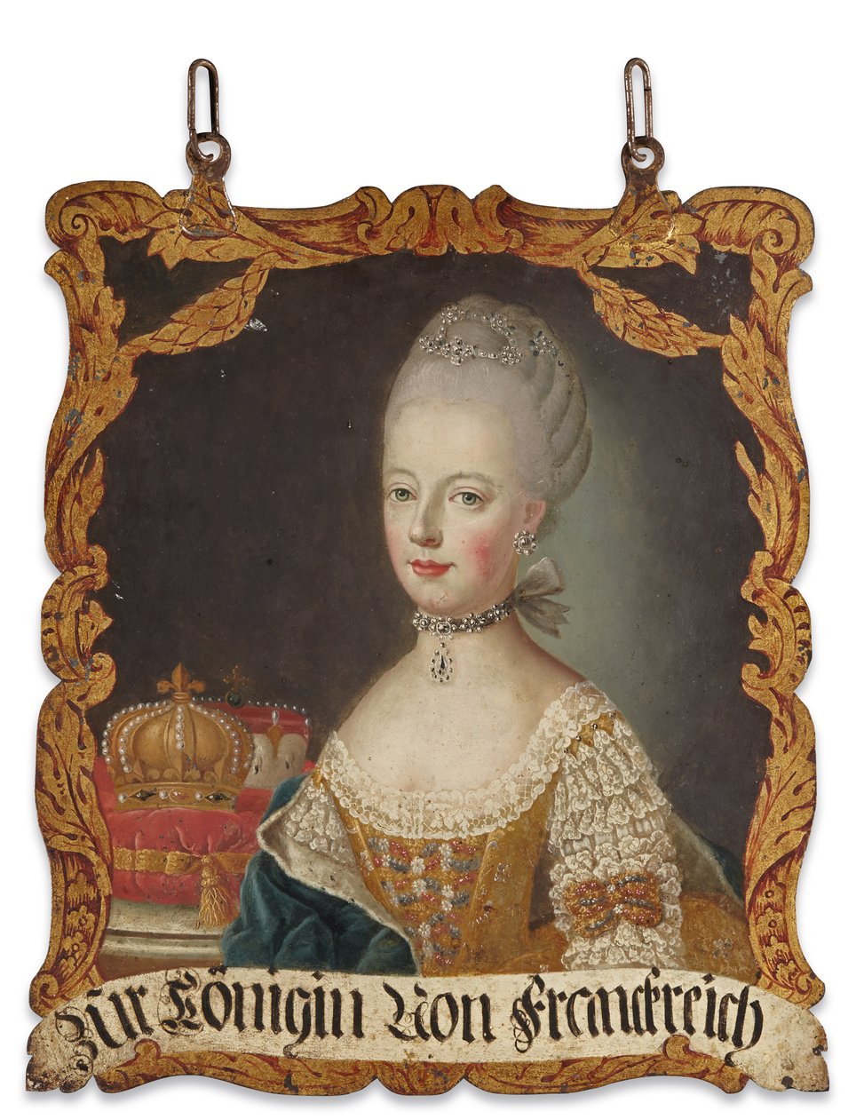 Alferes Maria Antonieta, após 1774 (óleo sobre metal) de German School