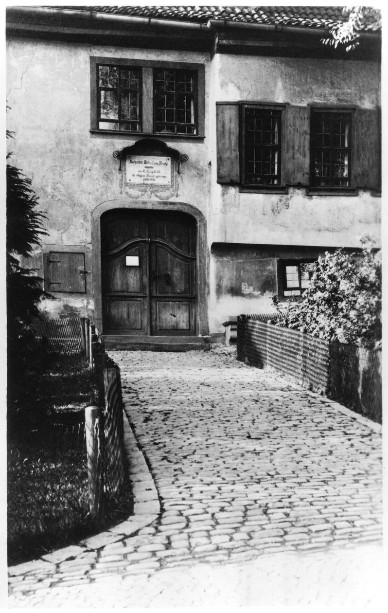 Entrada para a casa de Johann Sebastian Bachs (1685-1750) de German School