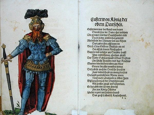 Eusterwon, Rei dos Altos Alemães, de "A Origem dos Doze Velhos Reis e Príncipes da Nação Alemã". de German School