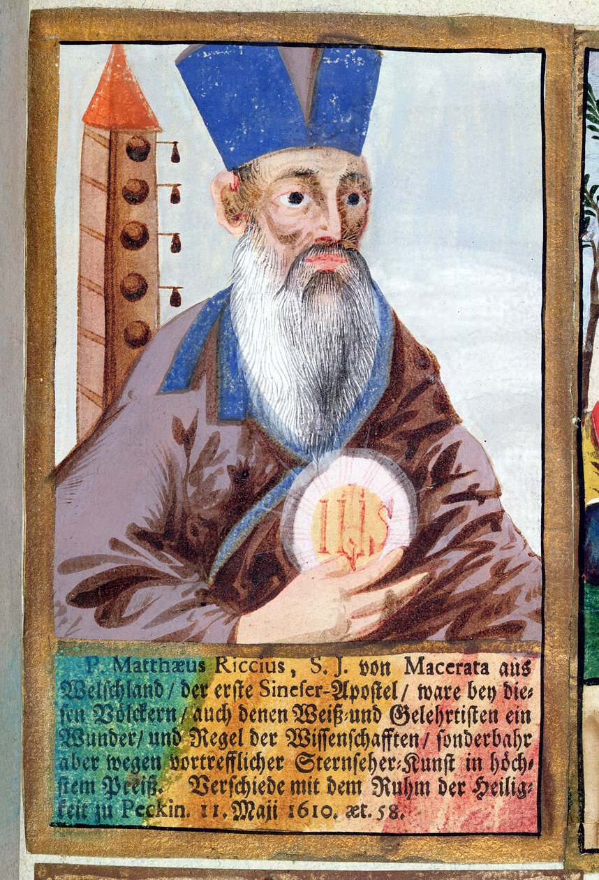 Padre Matteo Ricci (1552-1610) em traje mandarim de German School