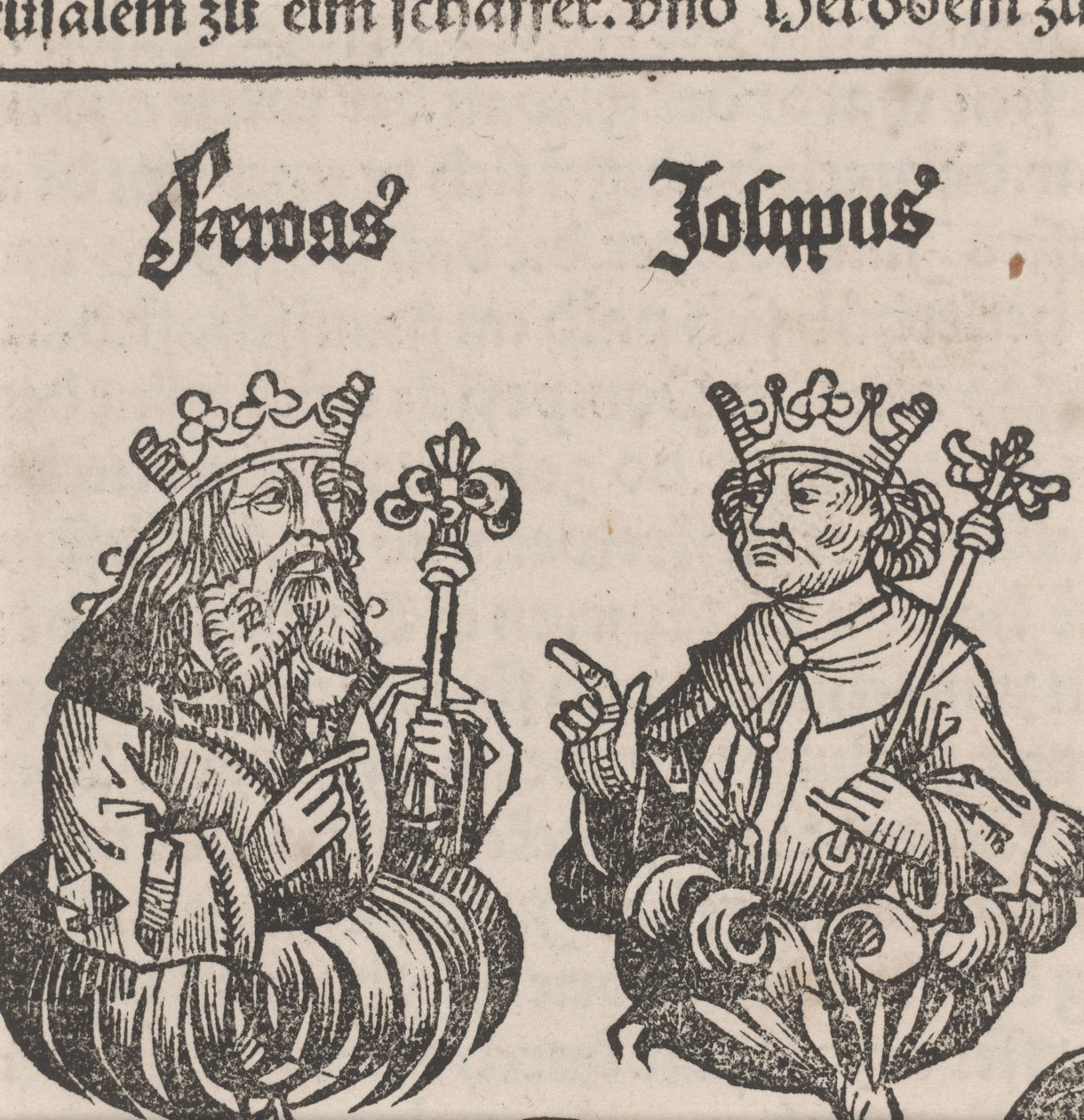 Fragmento de ilustração da Crônica de Nuremberg de German School
