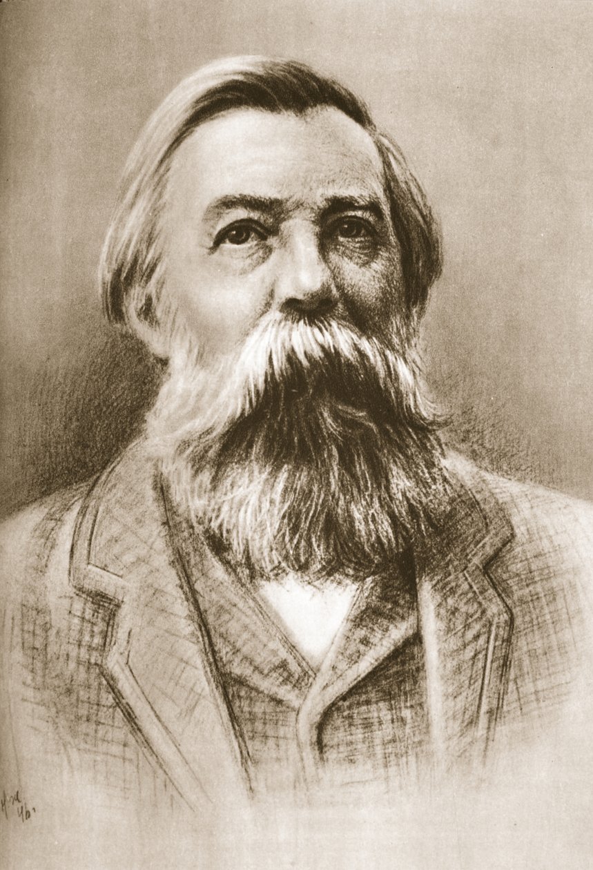 Frederick Engels (foto sépia) de German School