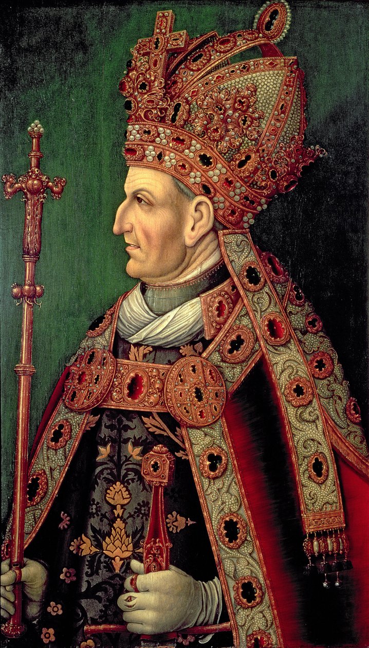 Frederico III da Alemanha (1415-93) Sacro Imperador Romano, 5º Duque da Áustria, pai do Imperador Maximiliano I (1459-1519) de German School