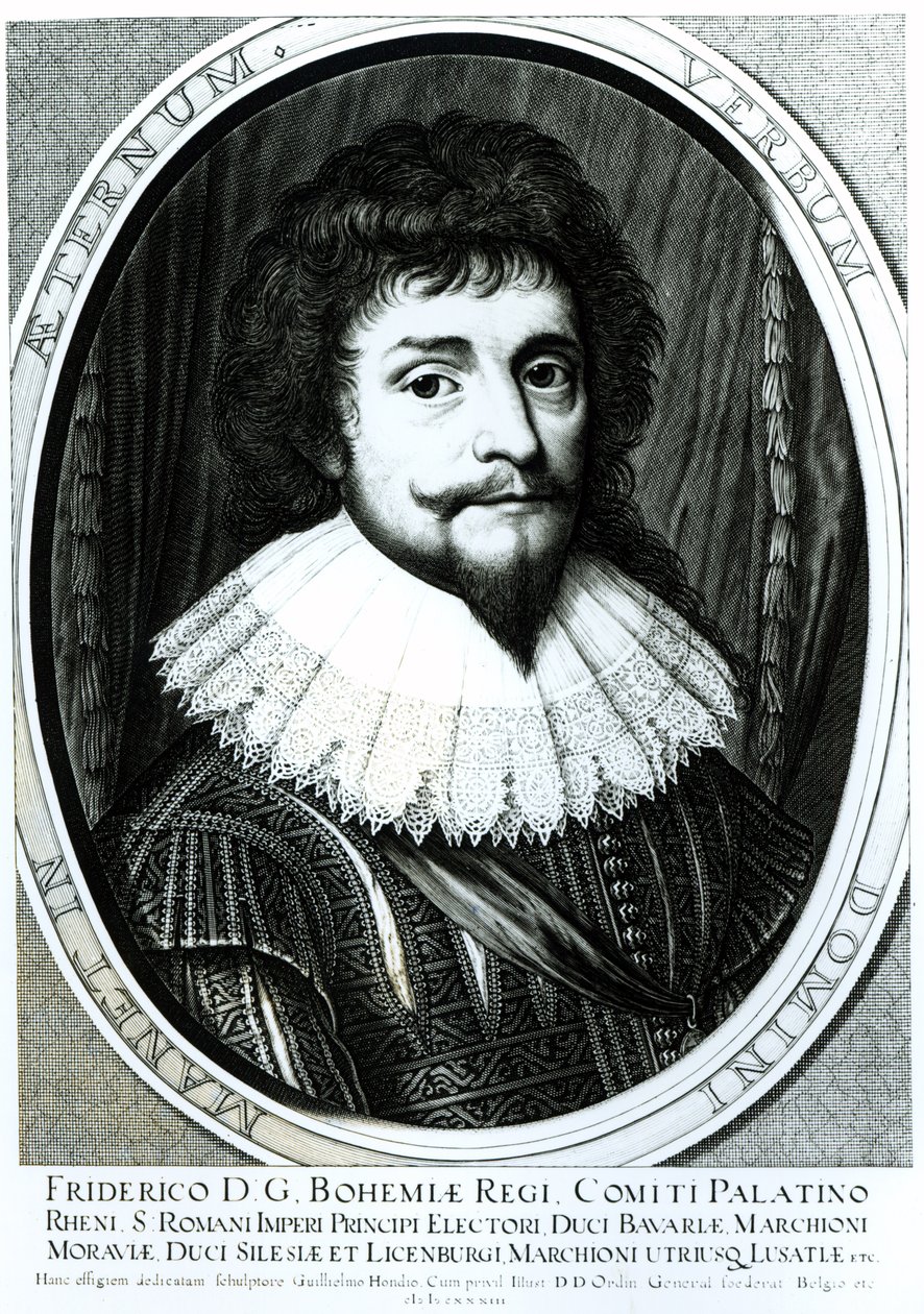 Frederico V (1596-1632), rei da Boêmia, eleitor Palatino do Reno, gravado por Willem Hondius (c.1597-c.1660), 1633 de German School
