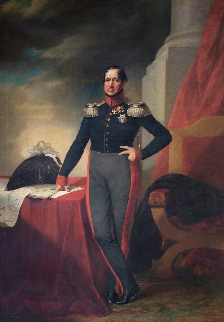 Frederick William III, Rei da Prússia, c.1830 (óleo sobre tela) de German School