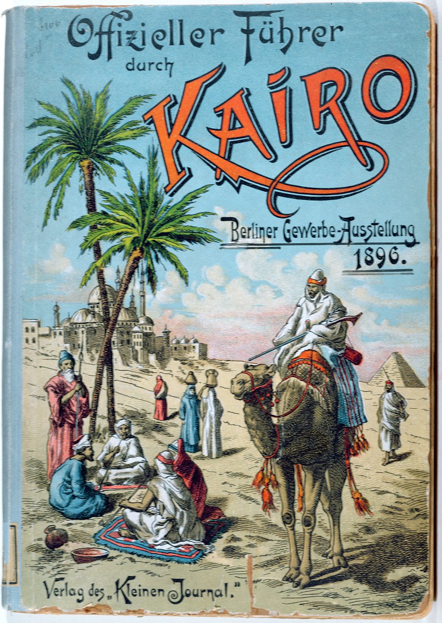 Capa de um guia alemão para o Cairo, 1896 de German School