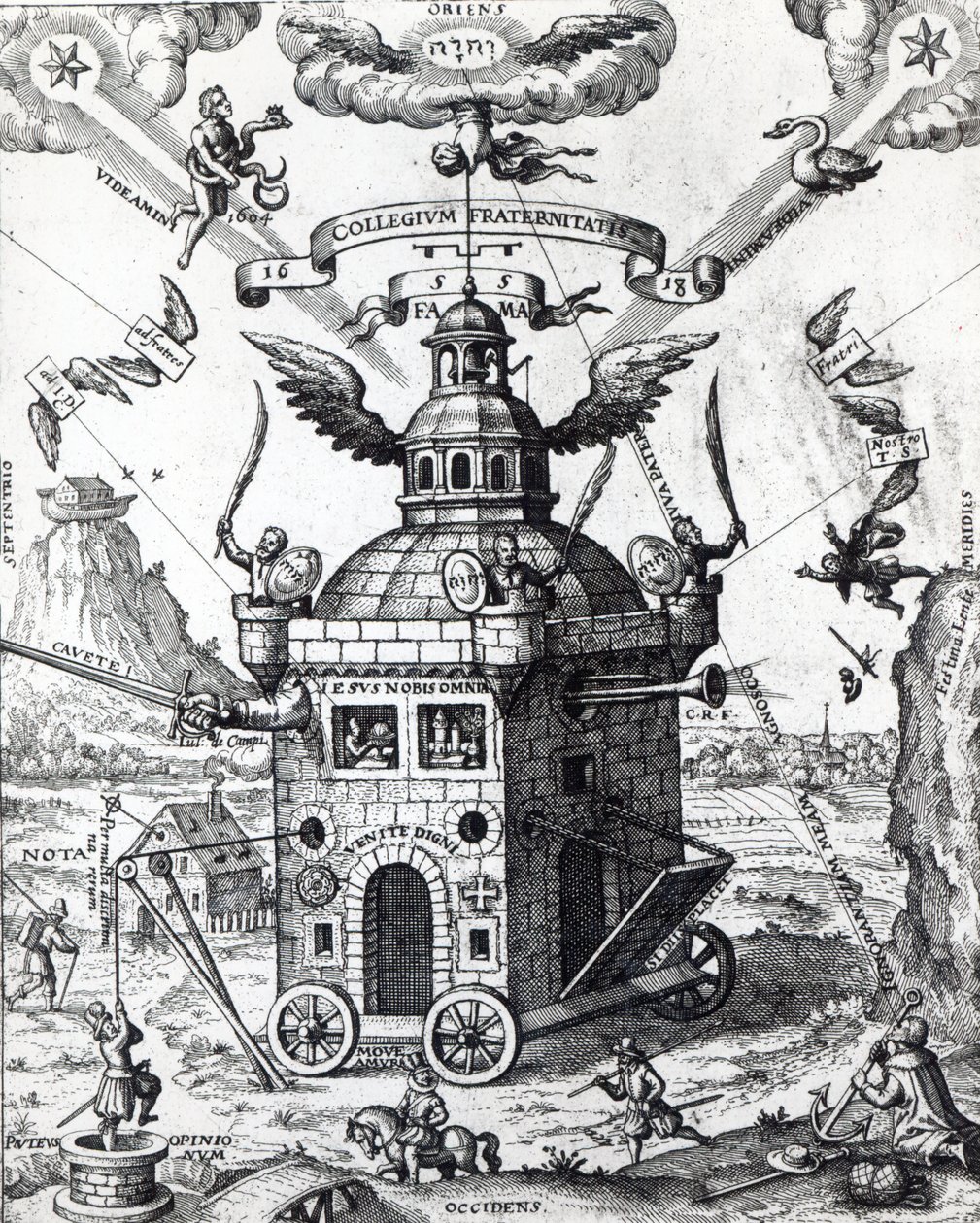 Frontispício da Fama fraternidade faculdade por Theophilus Schweighardt de 1618 de German School