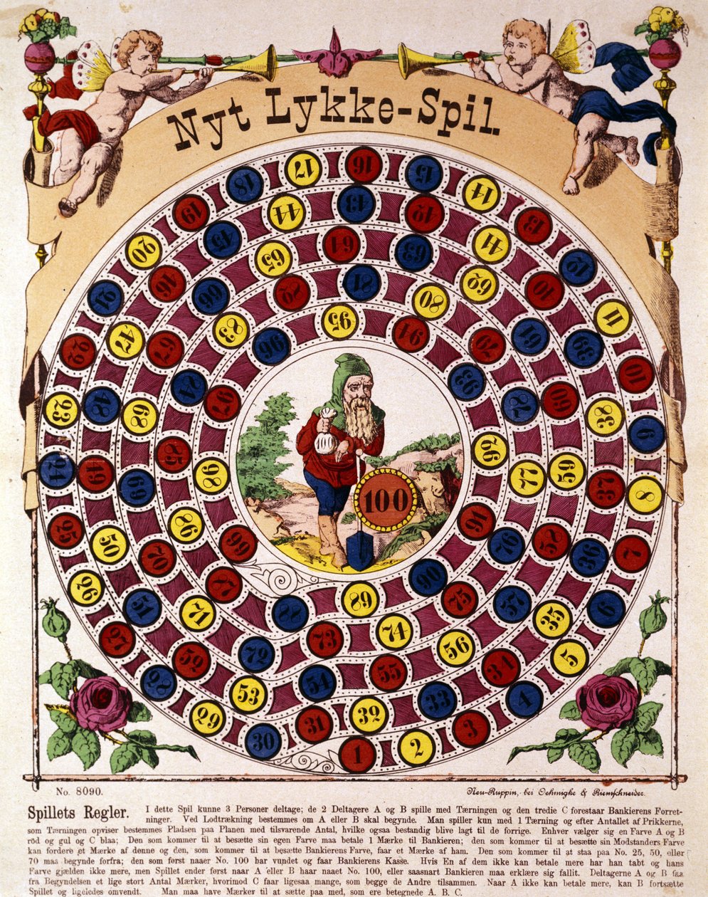 O jogo do ganso alemão. Século XIX. de German School