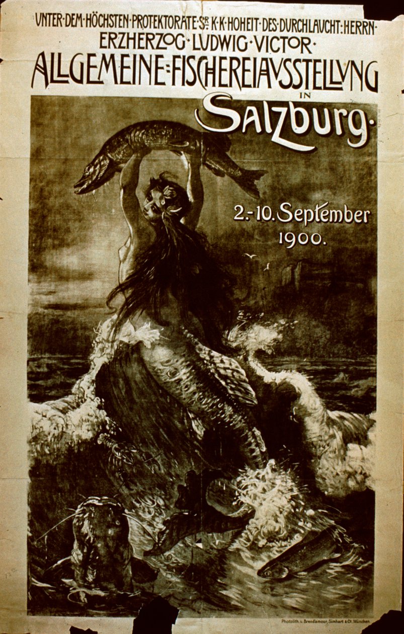 Exposição Geral das Pescas em Salzburgo, 1900 de German School