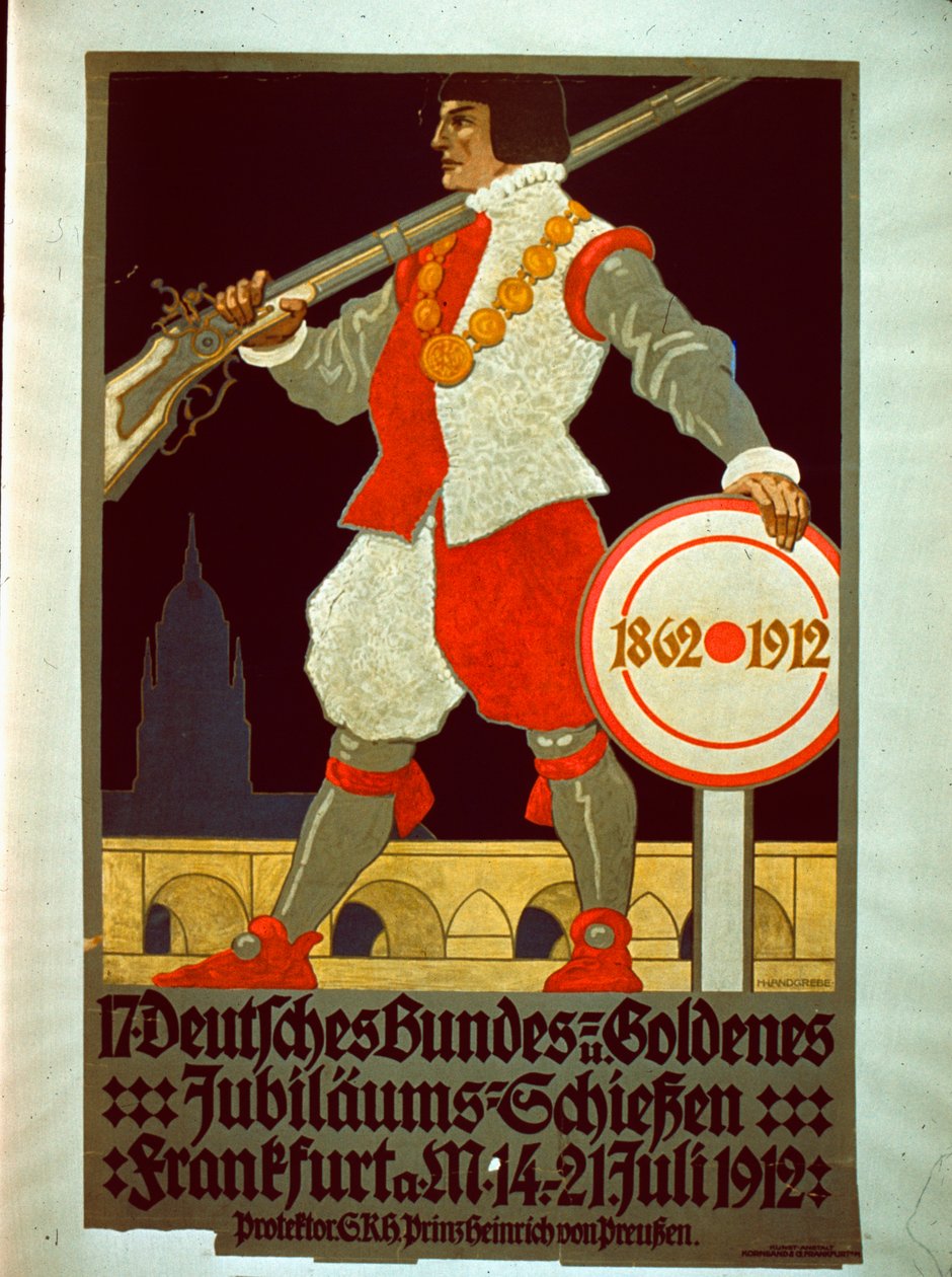 Cartaz do Jubileu de Ouro da Confederação Alemã, 1912 de German School