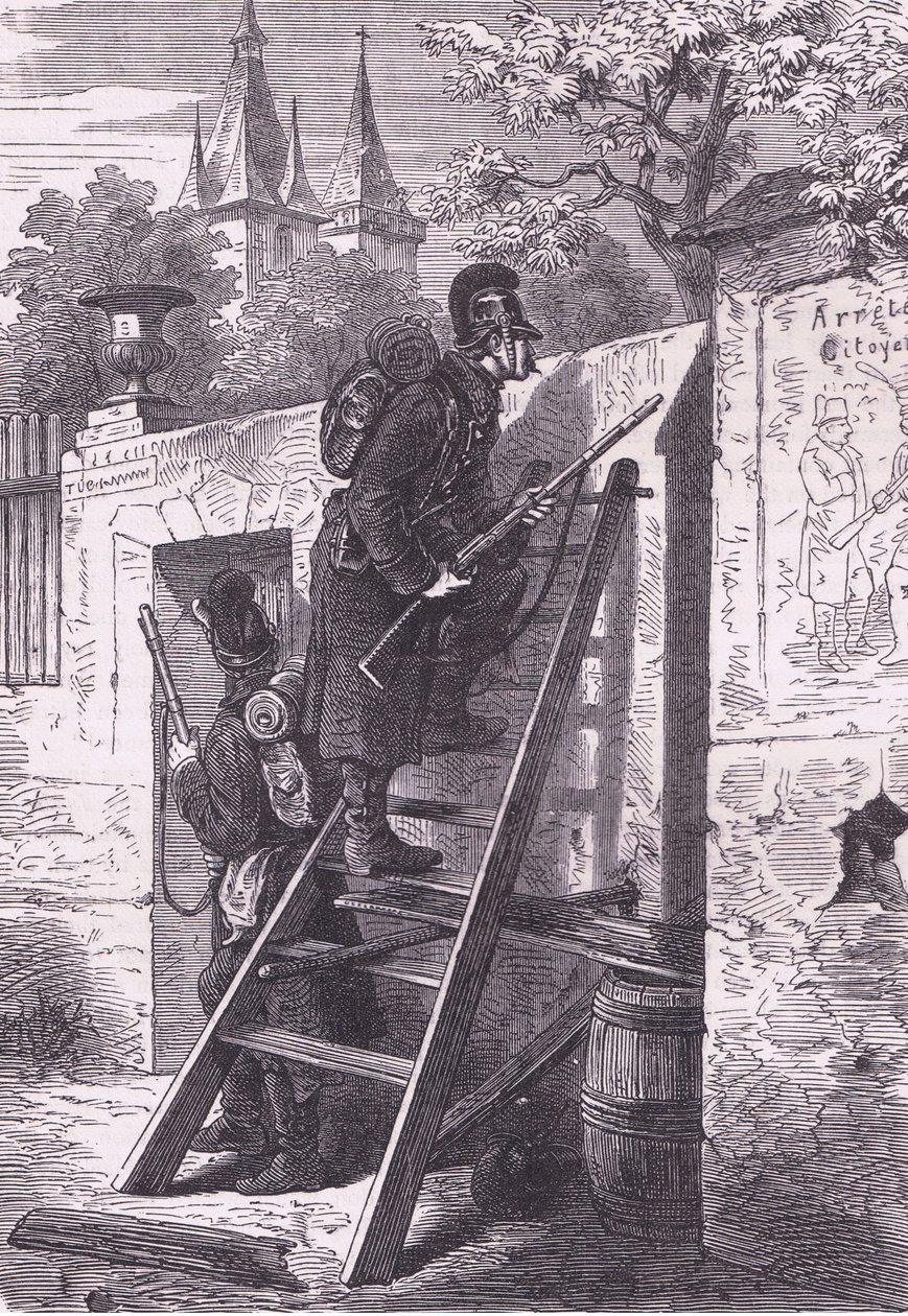 Festa de exploração alemã, Cassells History of the War between France and Germany publicado por Cassell and Company Limited, c.1890 (litho) de German School