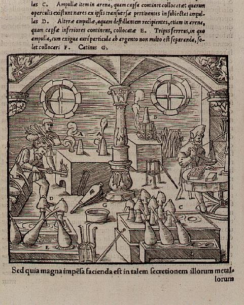 Fabricação de vidro, a partir de um Livro de Ofícios de German School