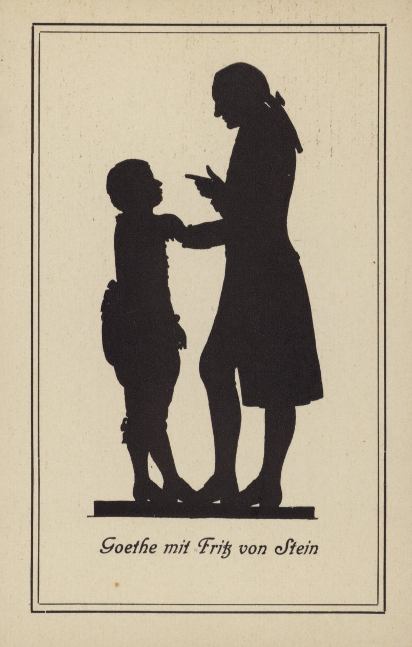 Goethe com Fritz von Stein (litografia) de German School