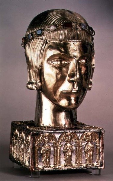 Gold Head of St. Eustace, c.1210, Alemanha de German School