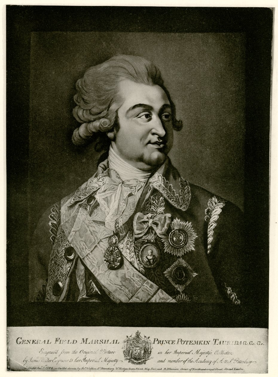 Gregor Alexandrovich Príncipe Potemkin de German School