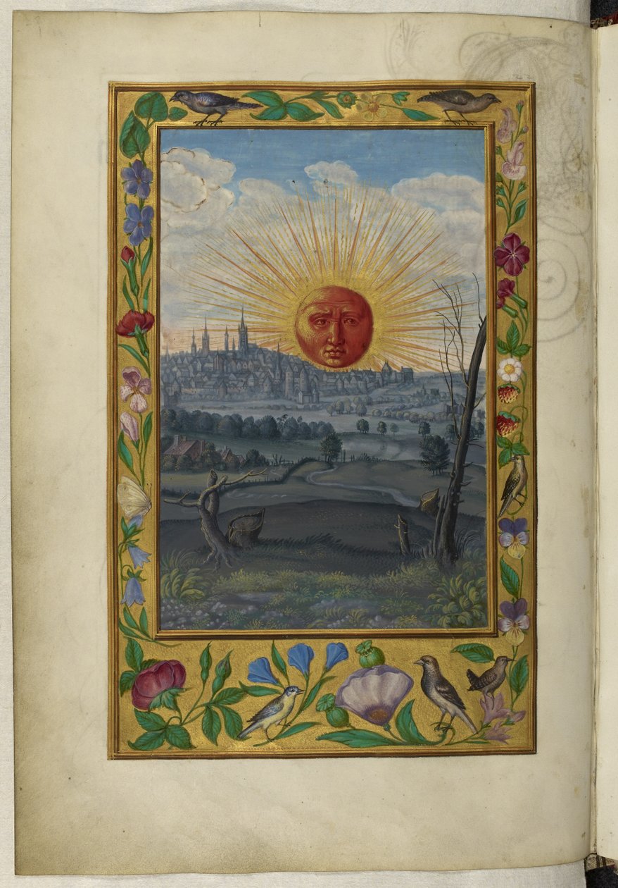 Harley 3469 f.33v The Sun, ilustração de 