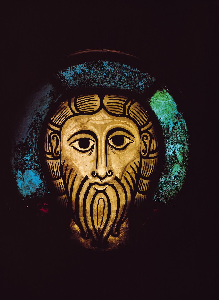 Cabeça de Cristo, da Igreja da Abadia de SS. Pedro e Paulo em Wissembourg, c.1070 de German School