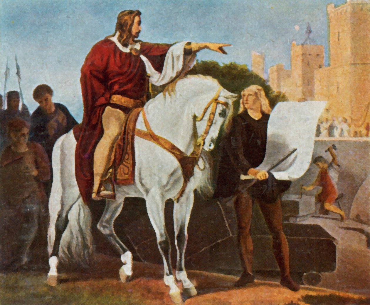 Henrique, o Leão (litografia a cores melhorada) de German School