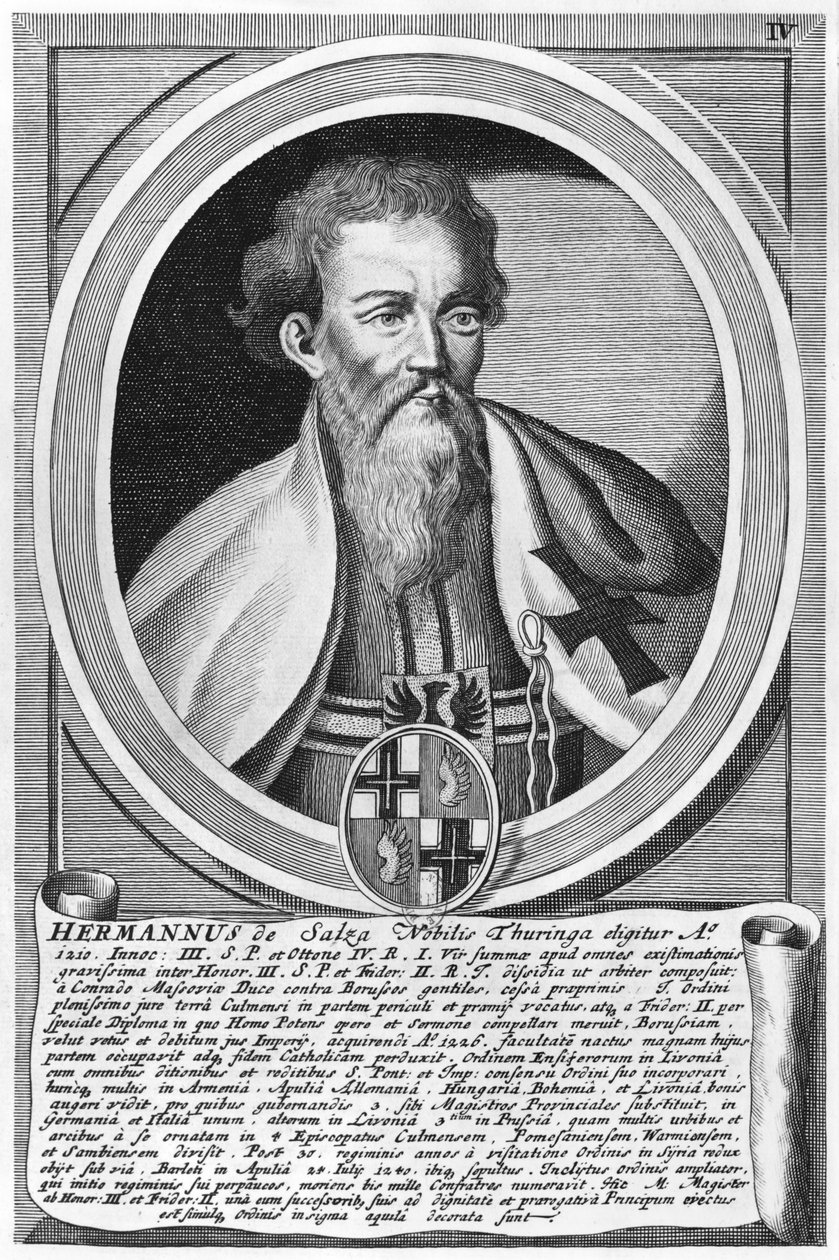 Hermann of Salza (xilogravura) de German School
