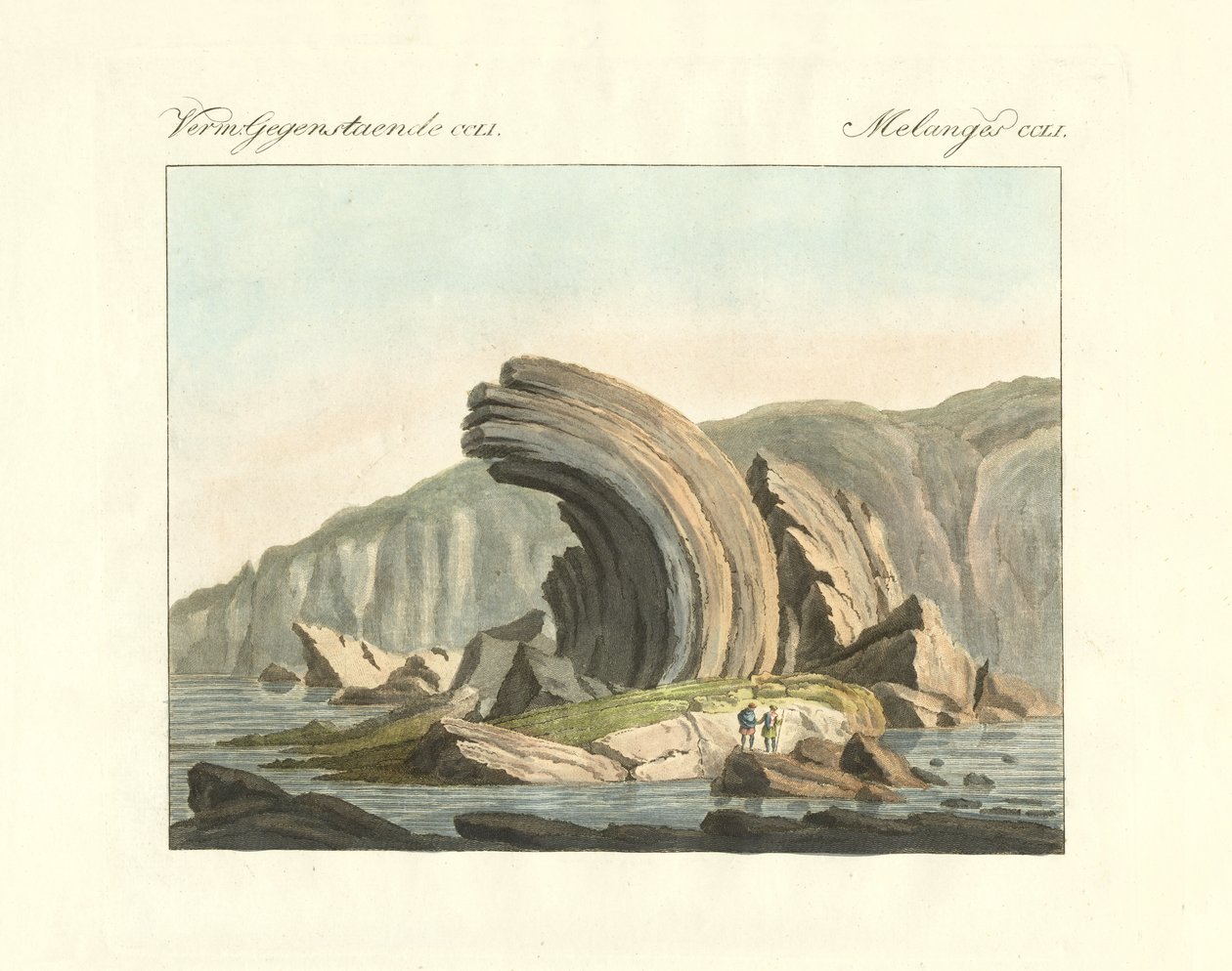 Hooky gneiss, em Lewis (gravura colorida) de German School