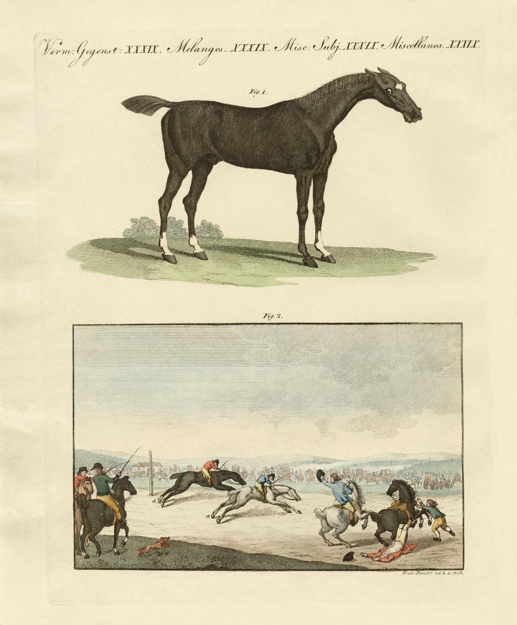 Corridas de cavalos na Inglaterra de German School