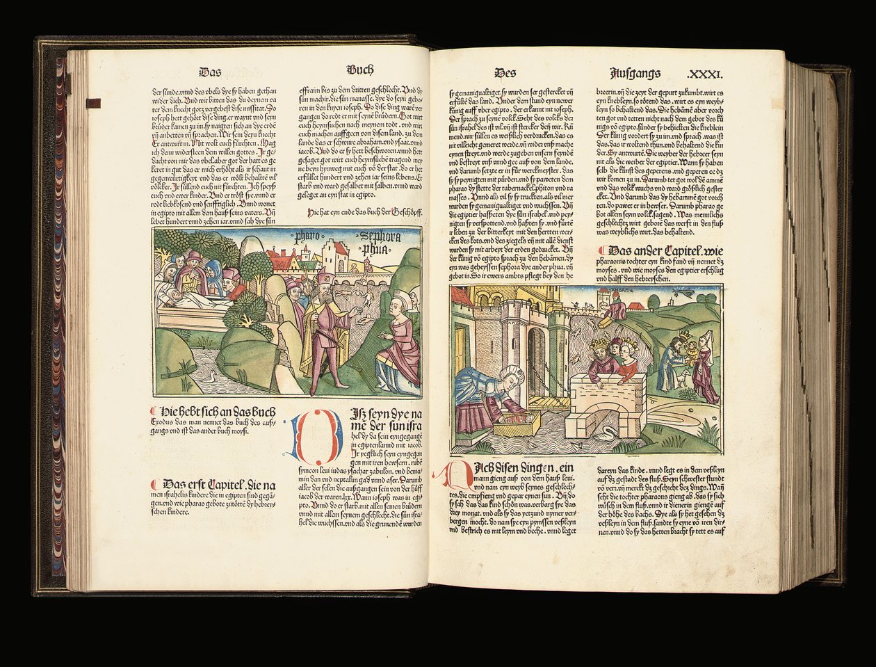 Cópia iluminada da 9ª edição da Bíblia em alemão, Anton Koberger, Nuremberg, 1483 de German School