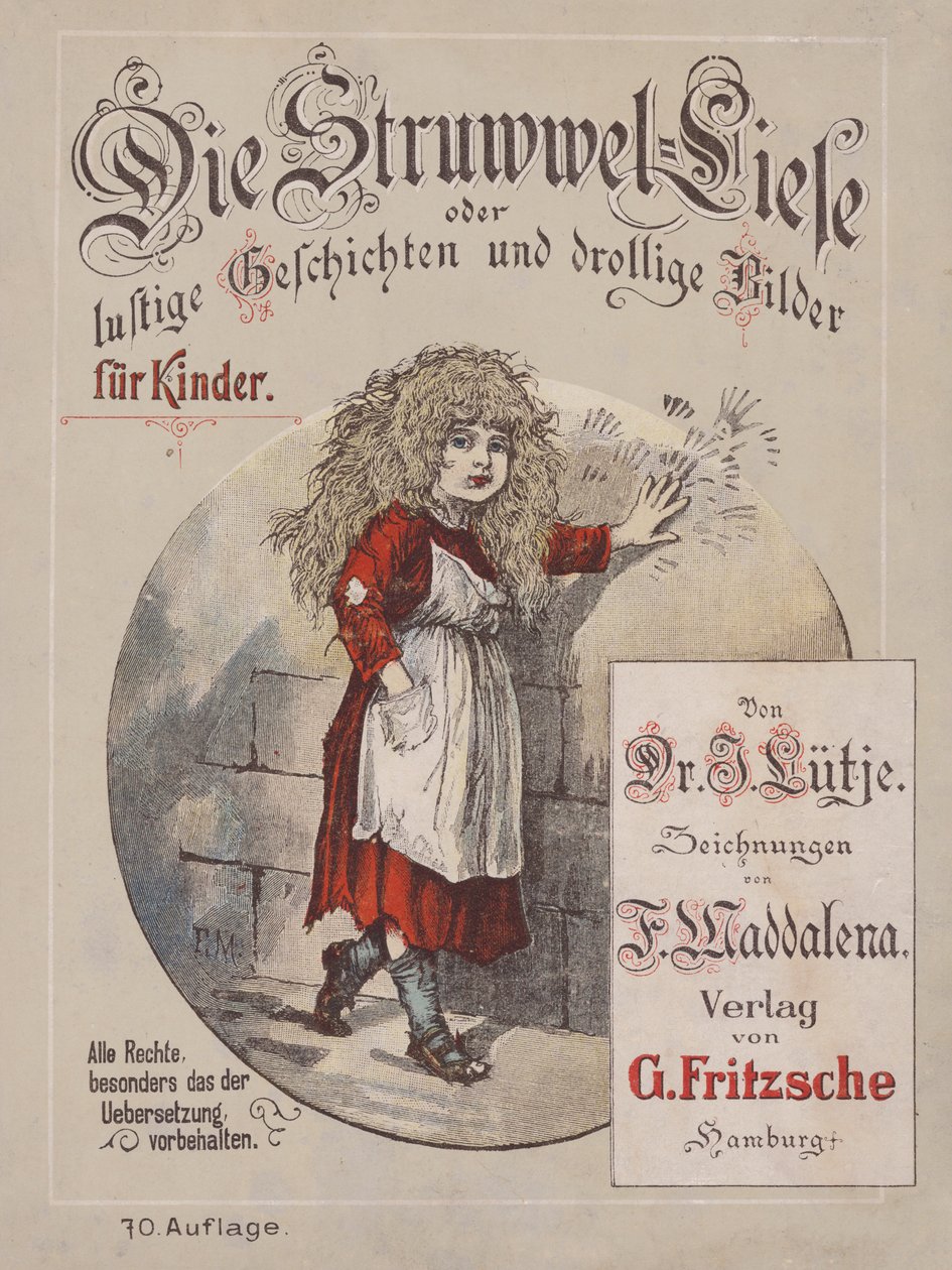 Ilustração para Die Struwwel-Liese (litografia a cores) de German School