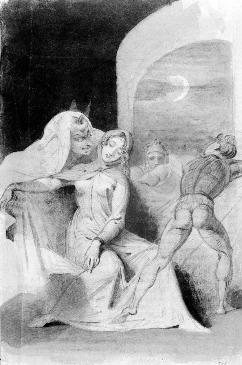 Ilustração do Fausto, do século XIX de German School