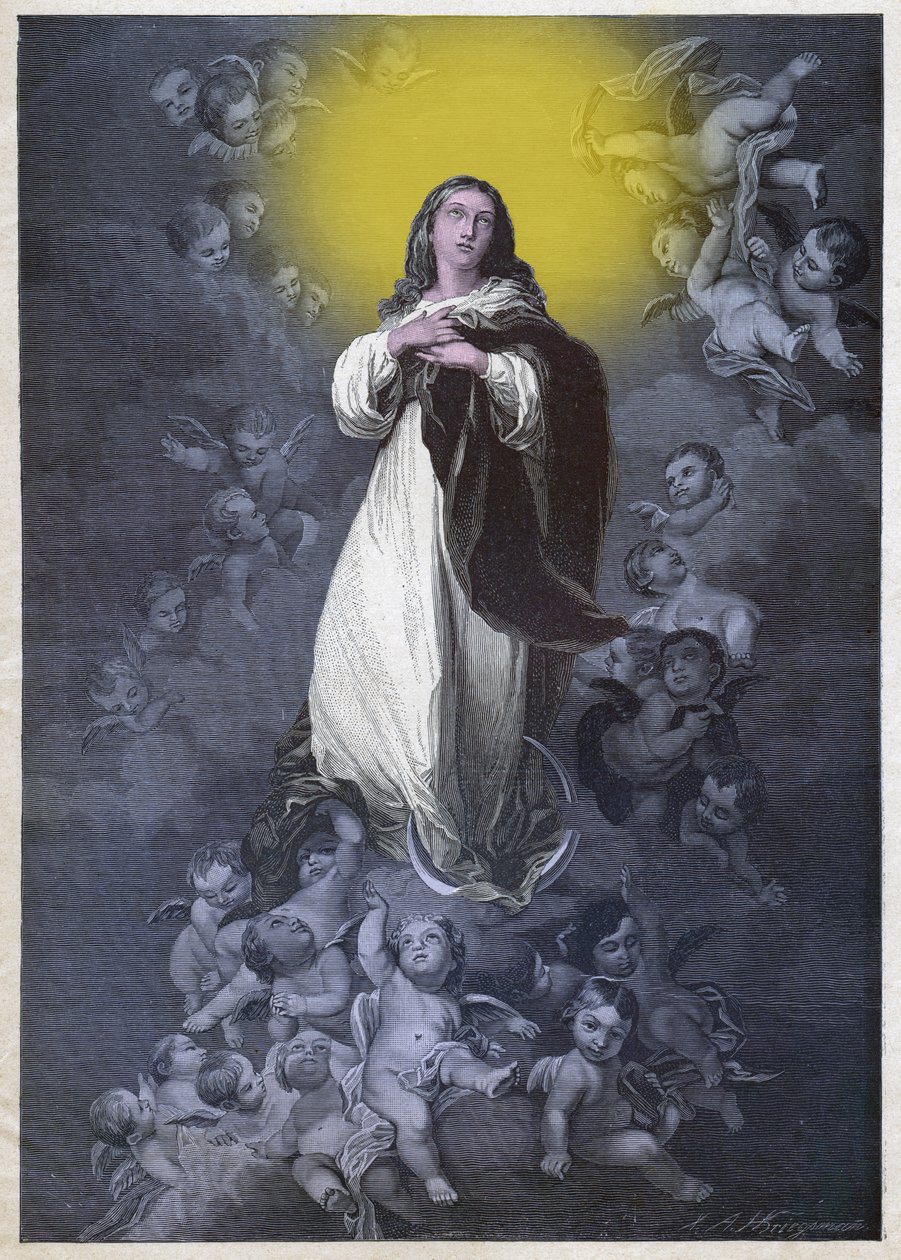 Imaculada Conceição, cerca de 1900 (gravura) de German School
