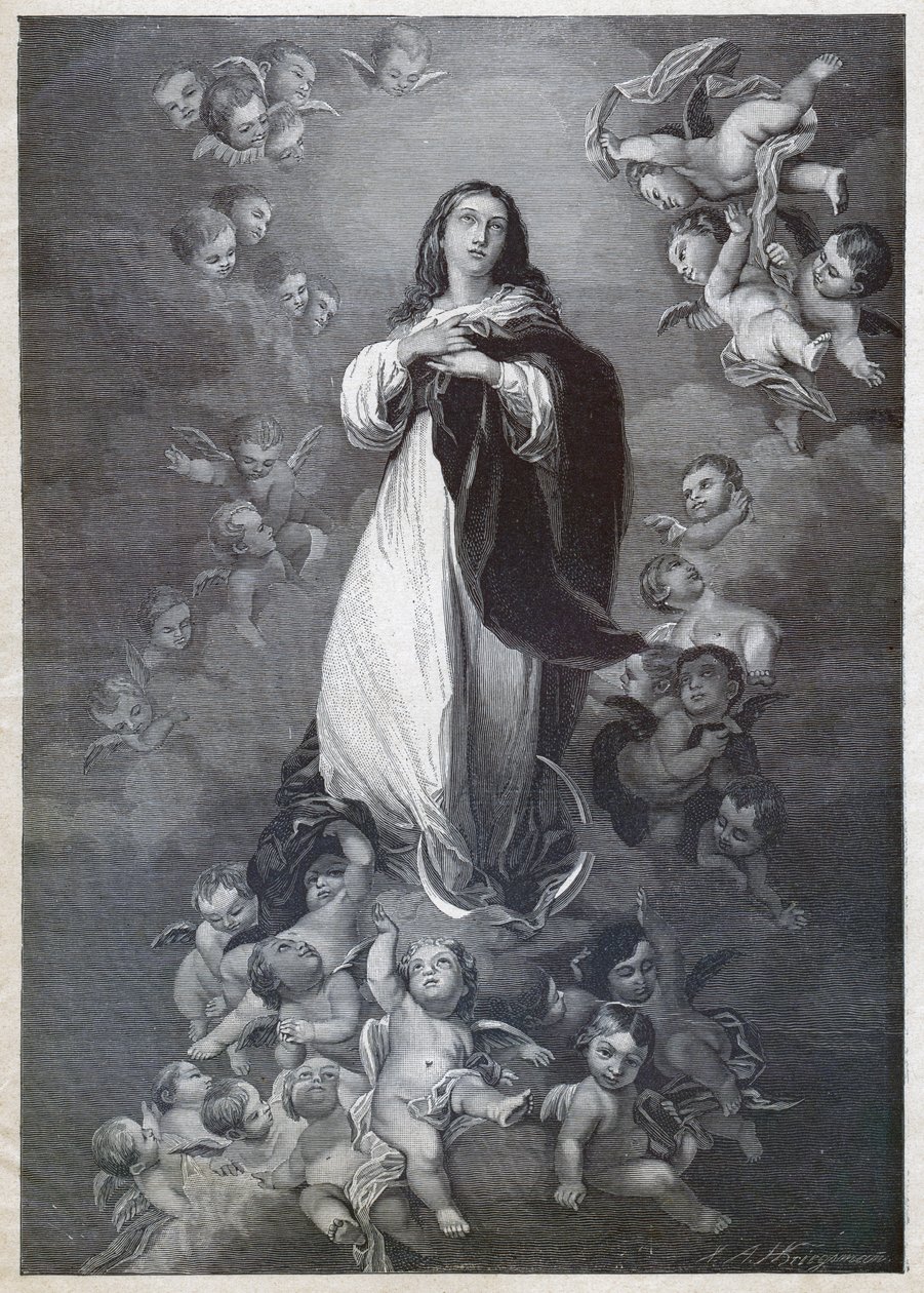 Imaculada Conceição, cerca de 1900 (gravura) de German School