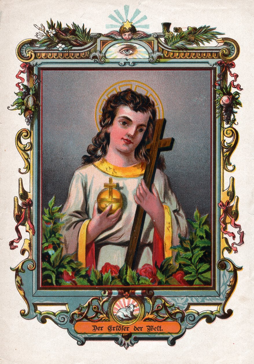 Jesus Cristo. (gravura, por volta de 1900) de German School