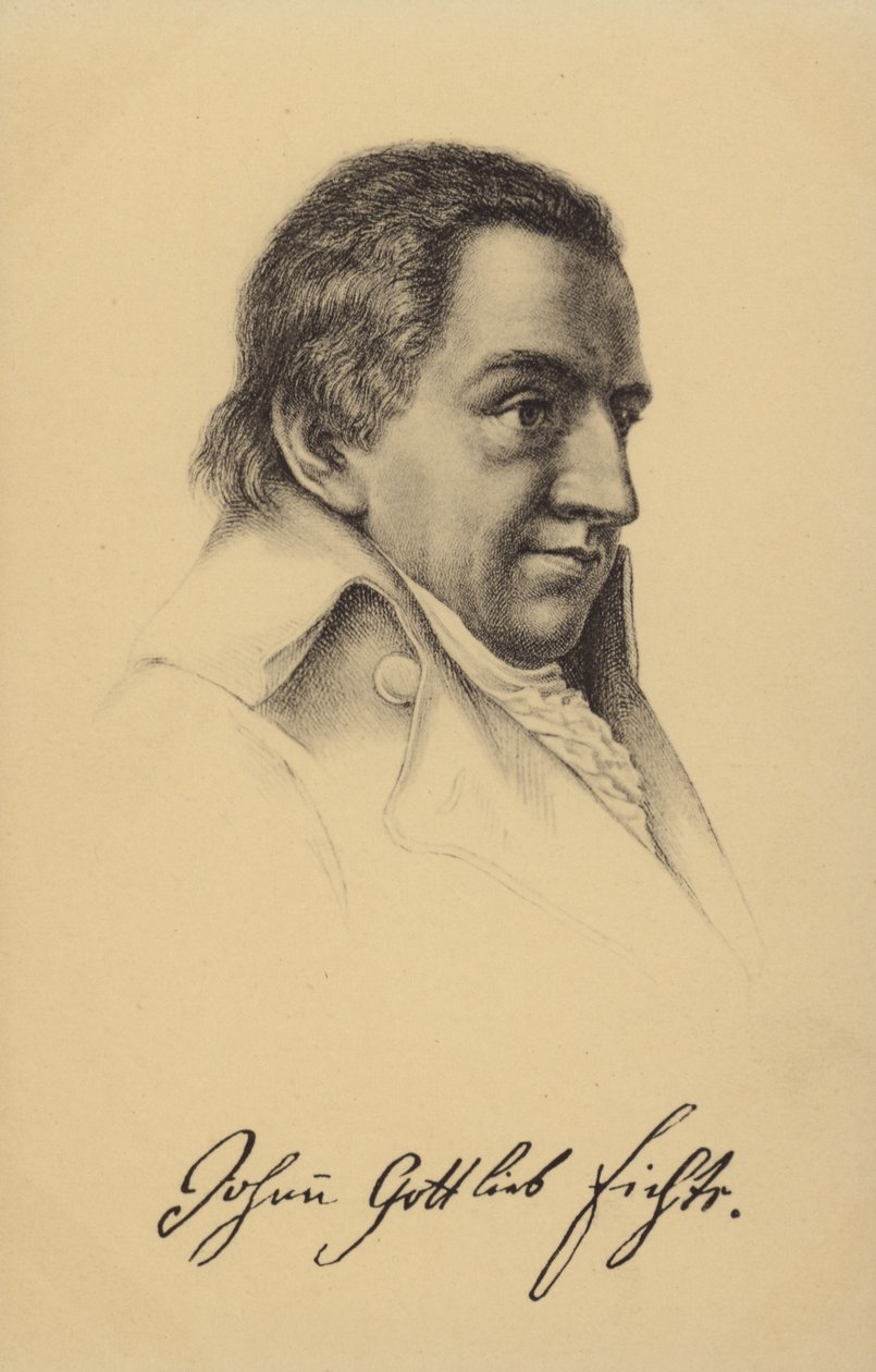Johann Gottlieb Fichte (1762-1814), filósofo e escritor alemão (litografia) de German School